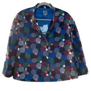 Anne Klein Multi Colored Snap Button Jacket